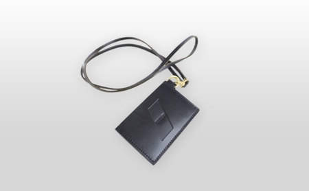 IC Card Holder Red Brown