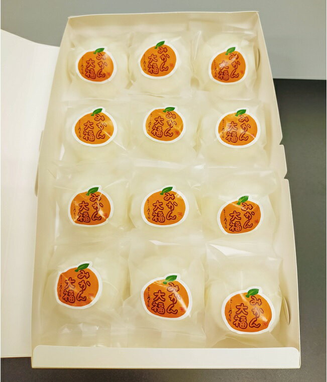 【ふるさと納税】みかん大福　12個 ｜おかしの乃むら お菓子 菓子 スイーツ 和菓子 和スイーツ 手作り みかん 大福 岐阜県 岐阜 美濃加茂市 美濃加茂 みのかも 送料無料