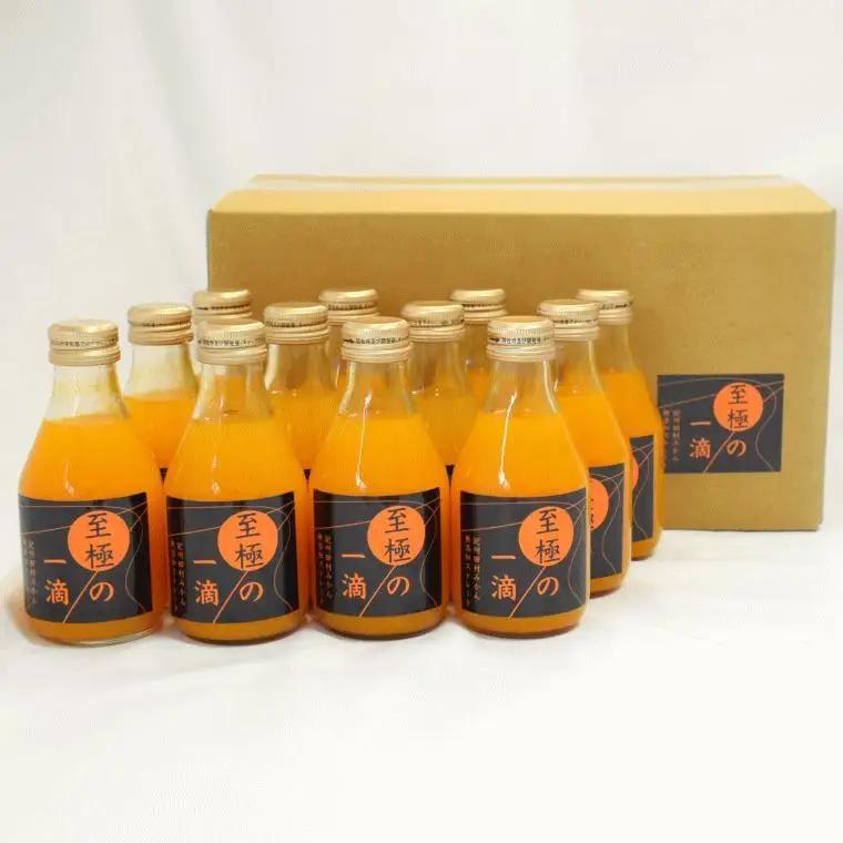 ［無添加］田村みかんの新鮮100％ジュース「至極の一滴」180ml×12本入り［TM20］