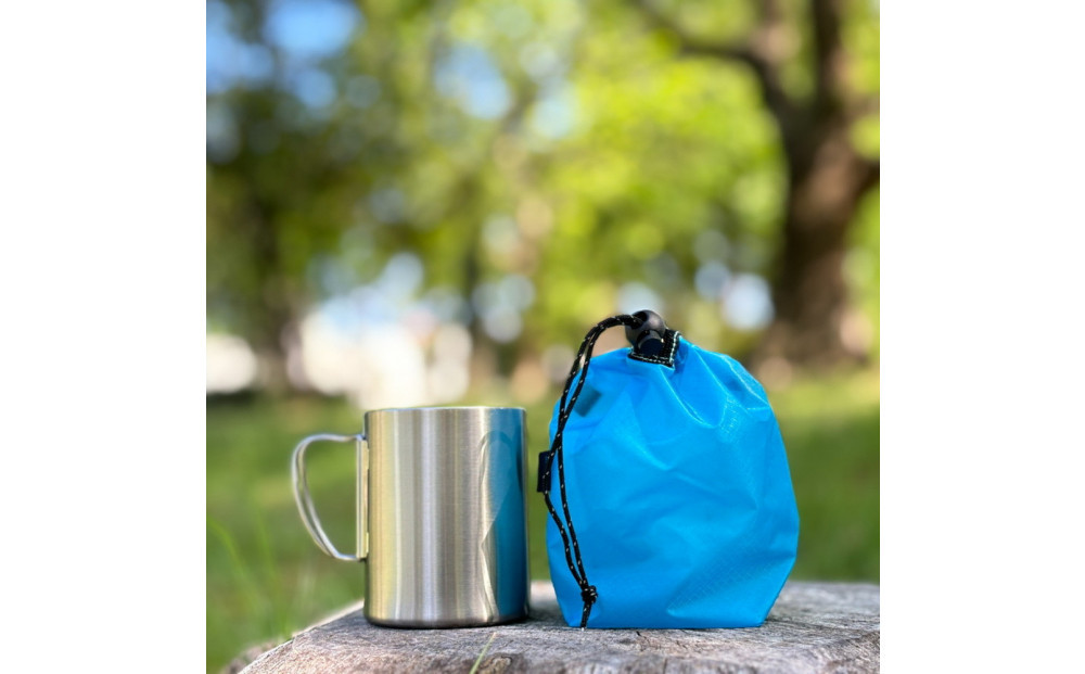 【XS 0.5L・水色】　手のひらサイズの軽量ナイロン巾着袋