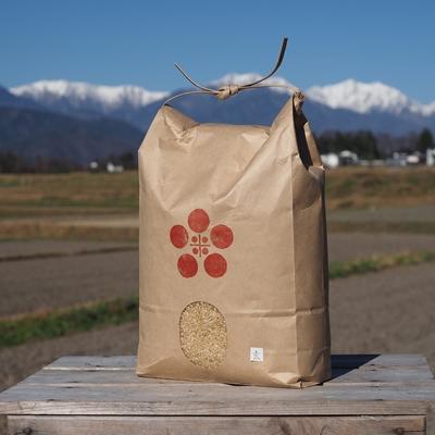 ふるさと納税 池田町 コシヒカリ　玄米　3kg　栽培期間中農薬・化学肥料不使用　はぜ掛け(天日干し)　
