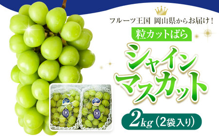 シャインマスカット 粒カット ばら 約2kg (2袋入り)