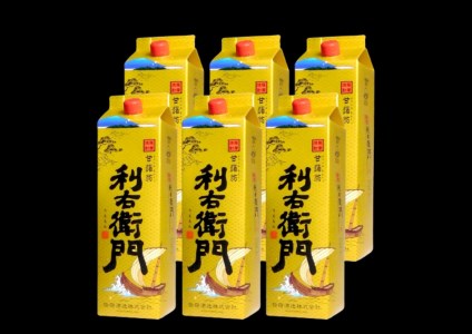 指宿酒造の芋焼酎 「利右衛門」1.8L 紙パック ×6本 ひご屋 IB013-006 焼酎 焼酎 