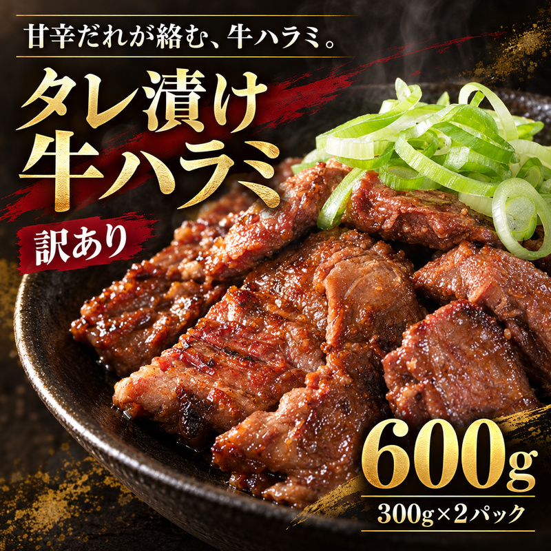 【訳あり】 タレ漬け 牛ハラミ 600g 2P 肉 牛 牛肉 ハラミ 味付け タレ ハラミ肉 BBQ バーベキュー 焼き肉 焼肉 焼肉セット アウトドア キャンプ ギフト 真空 パック 小分け 300g 個包装 簡単 便利 冷凍 人気 京都 南丹市 神戸 ミートフーズ