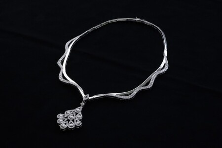 Pt ダイヤモンド ネックレス(ポン・デュ・ガール)　G-308AP