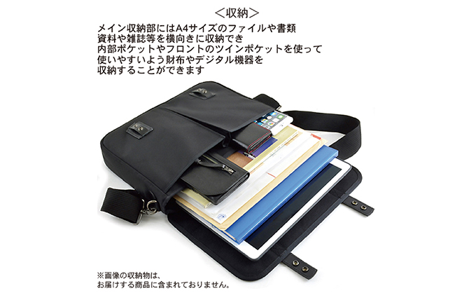 薄型ブリーフケース／A4　バンナイズ バリスティック ナイロン ブラック PC収納 耐久性 ワーク