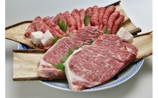 F-25 大和牛サーロインステーキ約250g×2枚、すき焼き400g