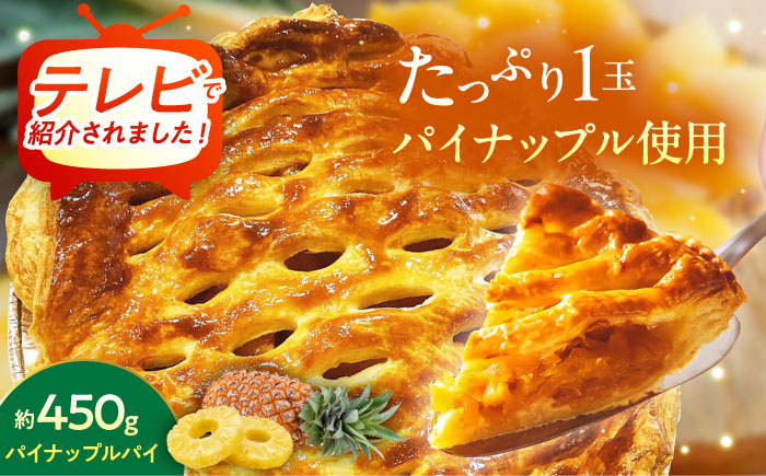 【TVで紹介！】オリジナル★パイナップルパイ (直径約18cm / 約450g) パイン アップルパイ お取り寄せ 絶品 ギフト 年内発送 沖縄市 / 株式会社クロップ [BCCC001]