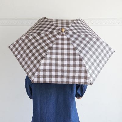 ふるさと納税 小牧市 折りたたみ傘 日傘 雨傘 晴雨兼用傘 UVカット(ブロックチェック　ブラウン)[096A19-07] |  | 01