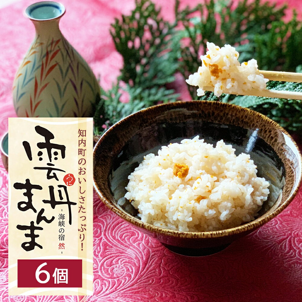 【ふるさと納税】うに うにの炊き込みごはん 〜 雲丹まんま 〜 ×6＜海峡の宿 然＞知内町 ふるさと納税 北海道ふるさと納税 ウニ 北海道産ウニ うに 雲丹 炊き込みごはん 雲丹まんま