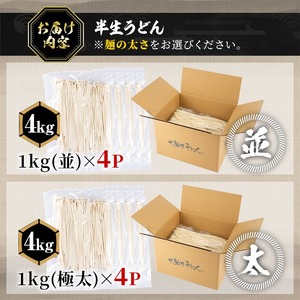 ＜訳あり＞ 半生うどん (並・4kg) 本場 讃岐 香川県 麺 コシ 常温 【man162-E】【こんぴらや販売】