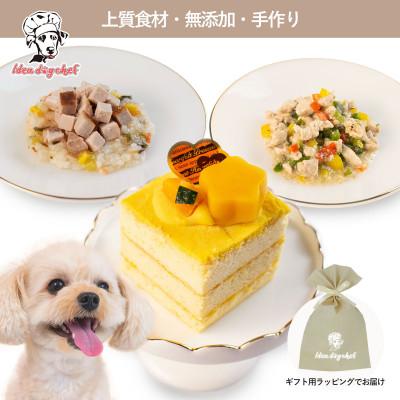 ふるさと納税 佐野市 【ホクホクかぼちゃのケーキセット】犬用ケーキ・ごはん 無添加 手作り Idea dog chef