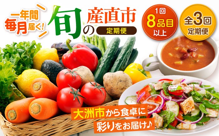 
            【野菜 定期便】【全3回】 旬の産直市お任せセット（8種以上）大洲市/たいき産直市愛たい菜 [AGAP018] 野菜 野菜 定期便 野菜セット 野菜定期便 3か月 野菜セット 定期 果物定期便 定期便 果物定期便 詰め合わせセット 果物定期便 定期
          