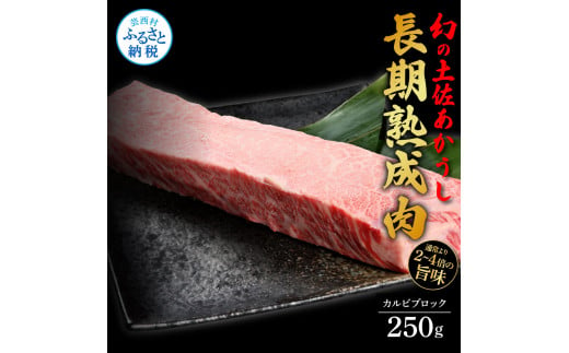 天下味 エイジング工法 熟成肉 土佐あかうし 特選カルビブロック 250g エイジングビーフ 国産 あか牛 赤牛 牛肉 和牛 冷凍配送 真空パック お祝い 高知 芸西村 贈り物 贈答 ギフト