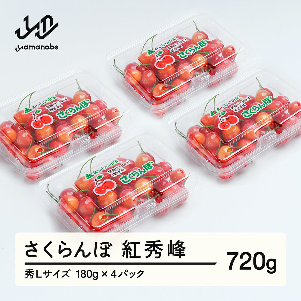 【ふるさと納税】《先行予約》さくらんぼ 紅秀峰 秀Lサイズ 720g (180gx4パック) フードパック 2027年産 令和9年産 山形県産 送料無料 ns-bsslp800