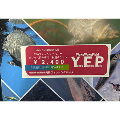 【ふるさと納税】矢納フィッシングパーク　ニジマス釣り専用　利用チケット(2400円分)【1429842】