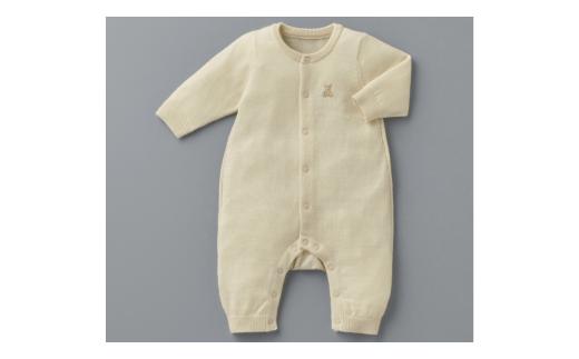 ミキハウス【ゴールドレーベル】アラシャンカシミヤ カバーオール（アイボリー）80サイズ ALPFX003-80