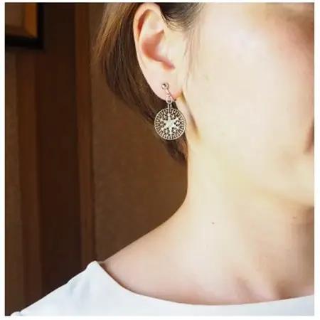 黒蝶貝「ベツレヘムパール風」イヤリング_装飾品・工芸品 ピアス・イヤリング アクセサリー _【1231823】