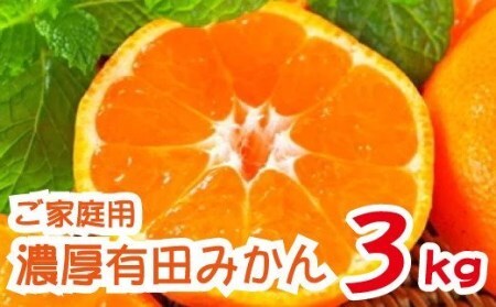 農園直送！完熟有田みかん（ご家庭用）約3kg ※2024年11月に発送　※北海道・沖縄・離島配送不可【ard002-2A-1】