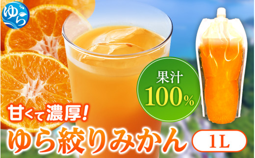 みかんジュース1000ml×15本「ゆら絞り みかん」 安心。 お子さんにぜひ【fmlb025】