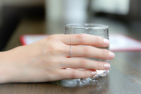 Pt900 花ラインリング FHP-011