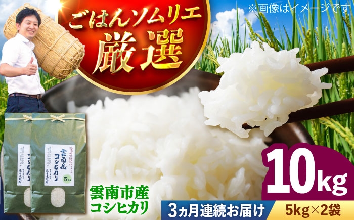 
                  ＜令和8年産 新米 先行予約受付中＞【全3回定期便】新米コシヒカリ10kg【2026年10月以降発送】島根県雲南市/有限会社藤本米穀店 [AIDB109-r8]｜新米 米 お米 島根米 コメ 白米 コシヒカリ 人気 ごはんソムリエ こしひかり オススメ 新米 定期便
                