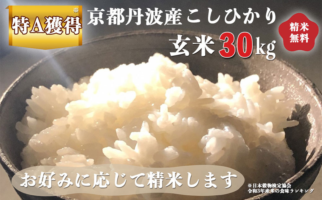 
                  米 令和8年産 京都 丹波産 こしひかり 玄米 30kg｜5つ星お米マイスター 厳選 受注精米可
                