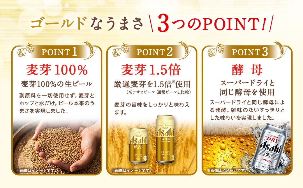 【6ヶ月定期便】 アサヒ ゴールド 350ml×24本（１ケース）