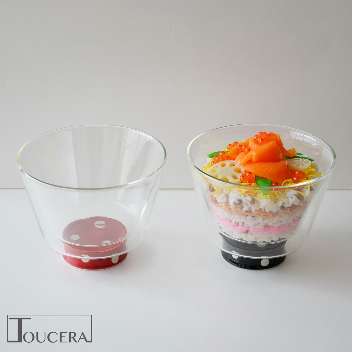 
            有田焼 ブラボウル 大 (水玉 赤 / 黒) 2個セット【東洋セラミックス】食器 器 うつわ 丼 小丼 ボウル フリーボウル おしゃれ レンチン 耐熱 ダブルウォールボウル A35-375
          