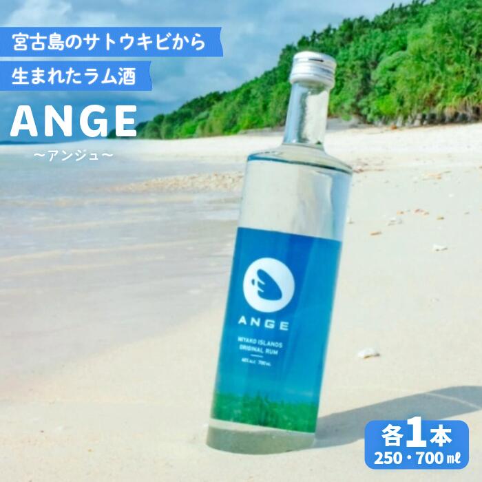 【ふるさと納税】宮古島のサトウキビから生まれたラム酒「ANGE（アンジュ）」250ml・700ml（各1本）（DT04）