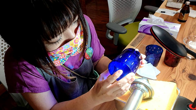 ガラス工芸　切子体験チケット（大人1名様分）