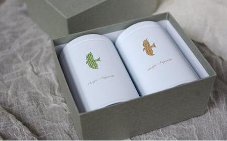 【嘉永元年創業】静岡県産一番茶使用　煎茶・焙じ茶本格ティーバッグ2缶セット◆