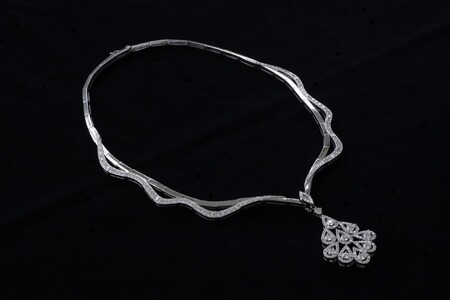 Pt ダイヤモンド ネックレス(ポン・デュ・ガール)　G-308AP