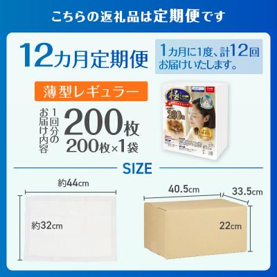 ふるさと納税 富士市 定期便【全12回】【極】シリーズ 犬用ペットシーツ 薄型レギュラー 200枚 ペットシート 日本製 |  | 02
