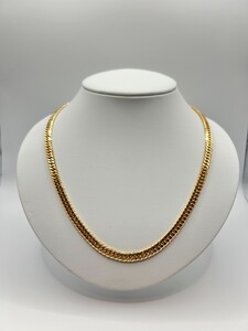 K18 6面ダブル喜平ネックレス(金具:中折れクラスプ)　50cm　JI50-50n
