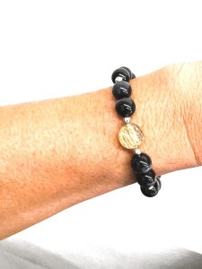 K18ホワイトゴールド タイガーアイ シトリン メンズブレスレット 10mm珠 12mm珠 紺虎目石 紳士用 男性用 天然石 YF-20