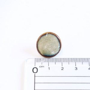 【美濃焼】黄緑むらタイルピアス(直径20mm)【1380449】