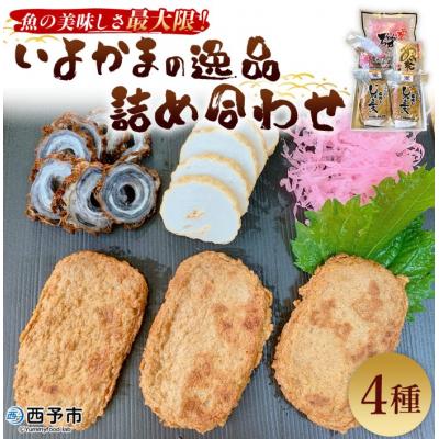 ふるさと納税 西予市 <魚の美味しさ最大限!いよかまの逸品詰め合わせ 4種>魚肉 練り物 鯛皮 すり身  愛媛