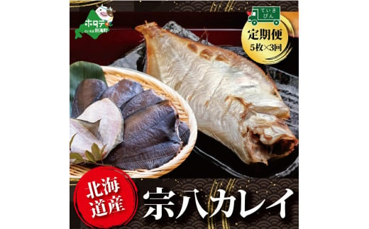 
【定期便】北海道産一夜干し宗八カレ（５枚×３ヵ月）【全３回】（魚 干しかれい カレイ 北海道 野付 別海町 定期便 12回 十二回 年１２回 全１２回 １２か月 １２ヵ月 １２ヶ月 ふるさとチョイス ふるさと納税 仕組み キャンペーン 限度額 計算 ランキング やり方 シミュレーション チョイス チョイスマイル ）
