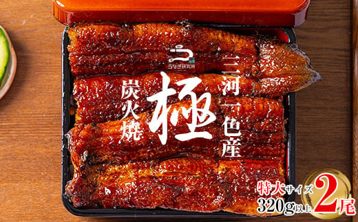 三河一色産うなぎ蒲焼特大2尾(320g以上)・R007