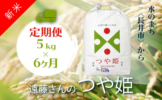 
                  【定期便6ヶ月】【令和8年産新米】【特別栽培米】遠藤さんの「つや姫」5kg×1袋×6ヶ月_A077(R8)
                