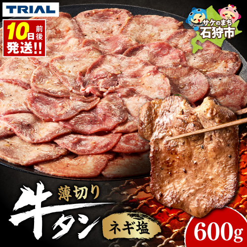 トライアル 牛タン ネギ塩 600g｜ふるさと納税 牛肉 タン 北海道 石狩市