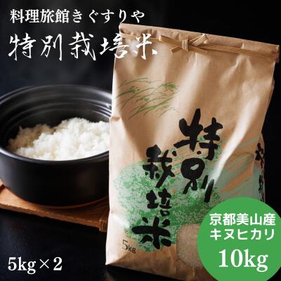 【ふるさと納税】【令和8年度】 料理旅館きぐすりや 特別栽培米 キヌヒカリ 10kg 精米 白米 お米 こめ コメ 減農薬栽培 10キロ 5kg×2 ご飯 ごはん 京都　※9月下旬より順次発送 　お届け：2024年9月下旬より順次発送