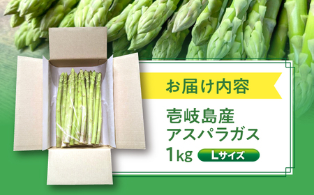 【アスパラガス専門農家が作る！】壱岐産アスパラガス1kg(Lサイズ)≪壱岐市≫【きたじま農園】国産 冷蔵配送 産地直送 朝採れ 新鮮[JGI003]