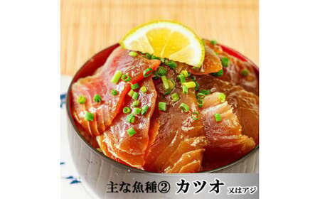 【12ヶ月 定期便】魚かつ自家製　山口の海鮮漬け丼(はまち、ひらまさ、マグロ系等)5種×各1パック入 酒の肴に海鮮丼に茶漬けに飯ともに