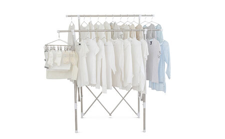 物干し 伸縮スリム収納物干し SSSM-140 室内 折りたたみ コンパクト 洗濯 物干し スタンド 室内 物干しスタンド アイリスオーヤマ 物ほし洗濯干し ステンレス 伸縮 スリム