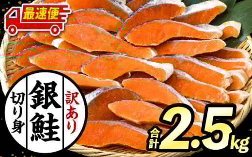 【最速便】【訳あり】銀鮭切り身2.5kg_M302-001-2W