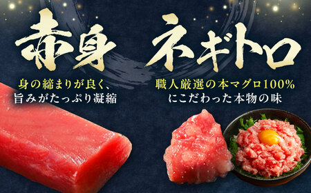 【全3回定期便】対馬産 本マグロ 4種 計1kg（赤身/中トロ/大トロ/ネギトロ）[WAH006] まぐろ トロ 刺身