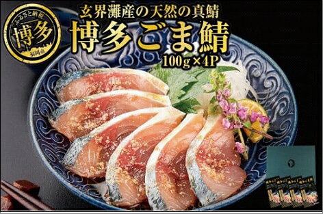 【ふるさと納税】博多 ごま鯖 400g (100g×4個) 鯖 ごまさば 天然 真鯖 長浜市場 水揚げ 刺身 魚 魚介 海の幸 海鮮 国産 おつまみ つまみ 酒のつまみ 茶漬け 小分け お取り寄せグルメ ご当地グルメ 冷凍 福岡県 福岡市 福岡