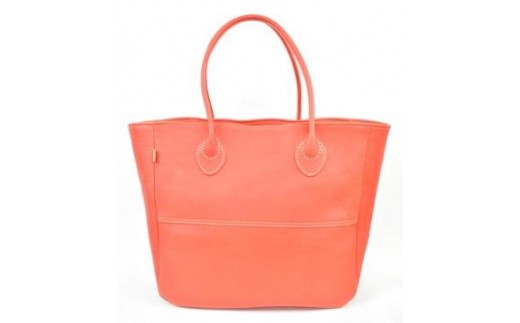 栃木レザー使用｜ソフトな手触り 本革 A4も入る大容量 本革トートバッグ｜Tote bag 03 L｜レッド｜minca（全6色）